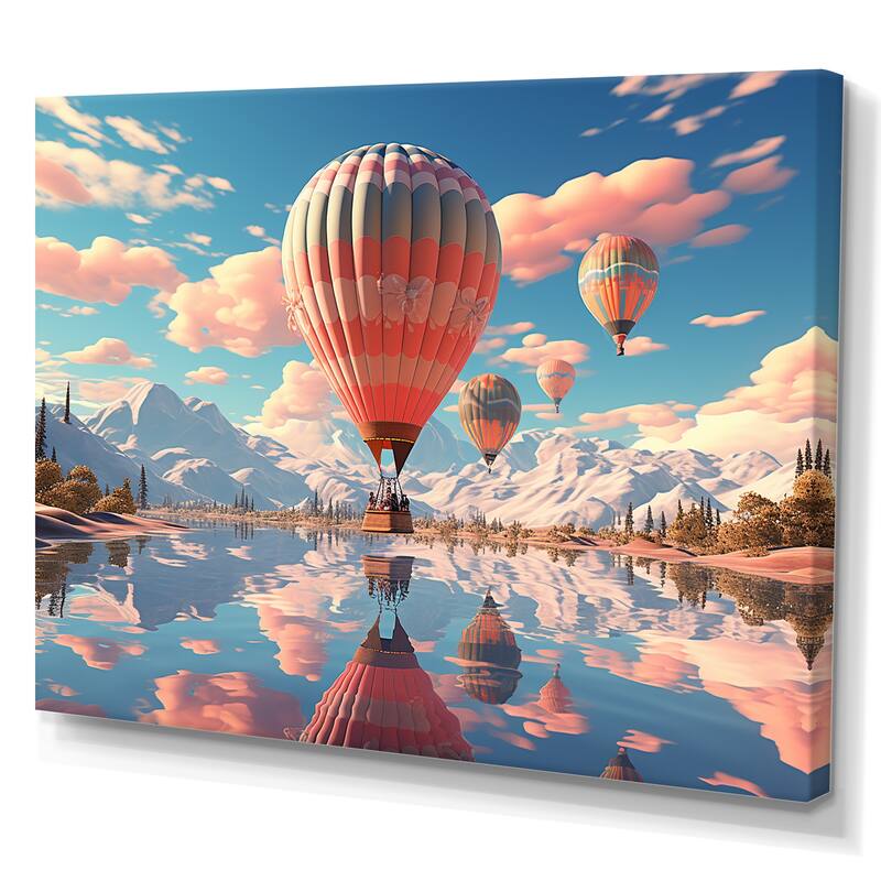 Designart "A Playful Hot Air Balloons Bliss" Hot Air Balloon Wall Art